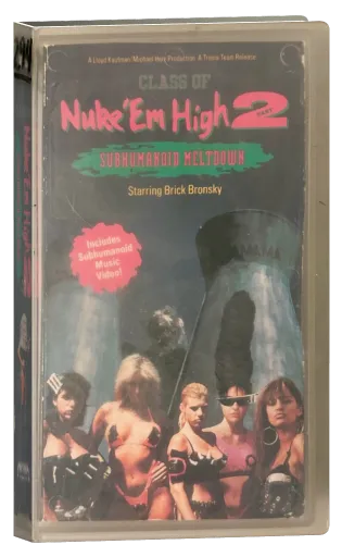 Class of Nuke 'Em High 2: Subhumanoid Meltdown VHS, Video Treasures