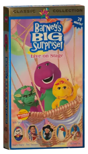 Barney's Big Surprise! Live on Stage VHS cover