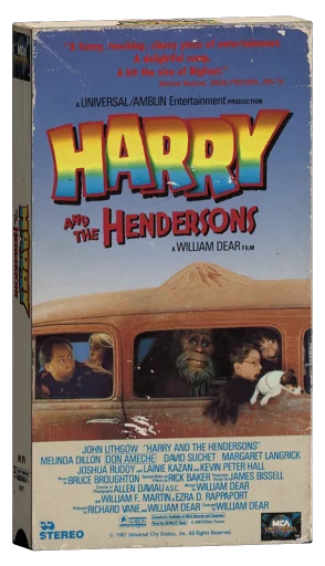 Harry and the Hendersons VHS, MCA Universal Home Video