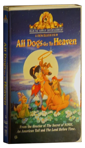 All Dogs Go to Heaven VHS, MGM/UA Home Video