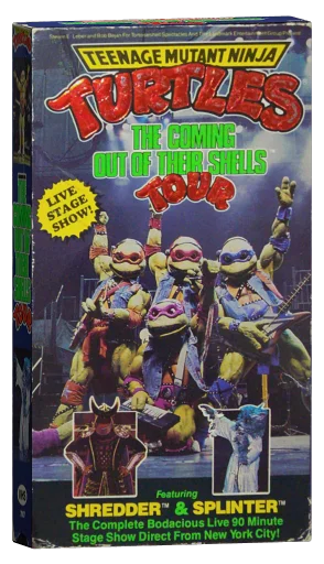 Teenage Mutant Ninja Turtles: The Coming Out of Their Shells Tour VHS cover
