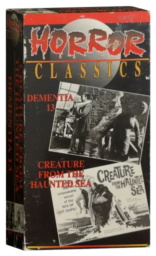 Dementia 13 / Creature From The Haunted Sea VHS cover