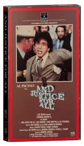 ...And Justice for All VHS, RCA/Columbia Pictures Home Video