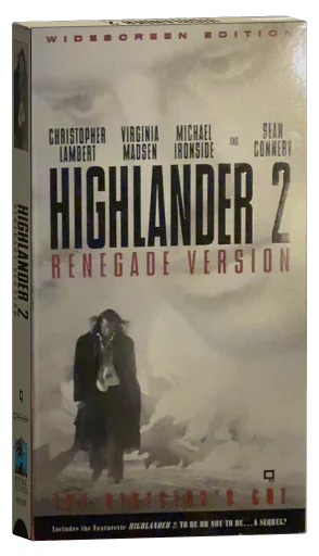 Highlander II: The Quickening VHS, Republic Pictures