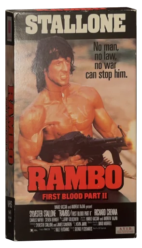 Rambo: First Blood Part II VHS, Avid Home Entertainment