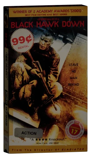 Black Hawk Down VHS, Columbia TriStar Home Entertainment