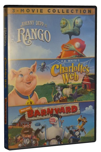 3-Movie Collection: Rango / Charlotte's Web / Barnyard DVD cover