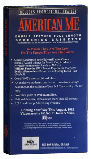 American Me VHS, MCA Universal Home Video
