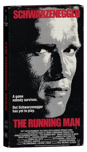 The Running Man VHS, LIVE Home Video