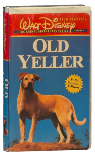 Old Yeller VHS, Walt Disney Home Video