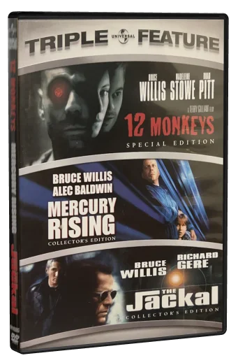 12 Monkeys / Mercury Rising / The Jackal DVD cover