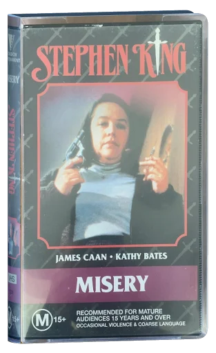 Stephen King’s Misery VHS cover