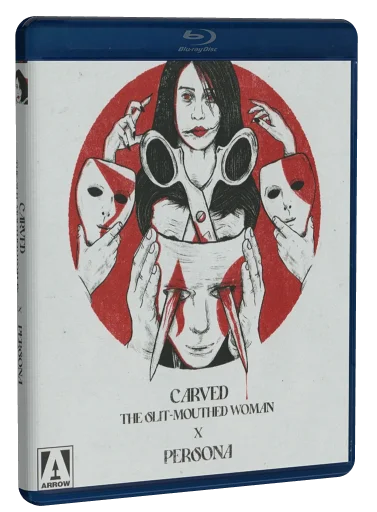 Carved: The Slit-Mouthed Woman x Persona Blu-ray cover