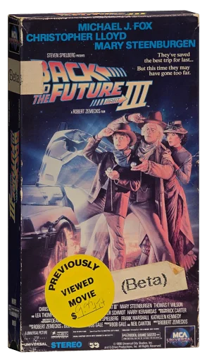 Back to the Future Part III Betamax, MCA Home Video Canada