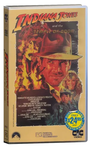 Indiana Jones and the Temple of Doom VHS, CIC Video