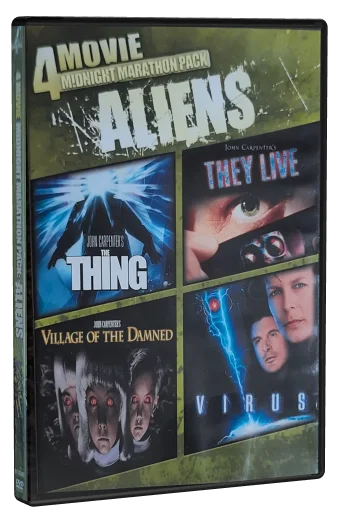 4 Movie Midnight Marathon Pack: Aliens/The Thing/They Live/Village of the Damned/Virus DVD cover