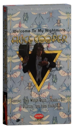Alice Cooper - Welcome to My Nightmare VHS, Rhino Home Video