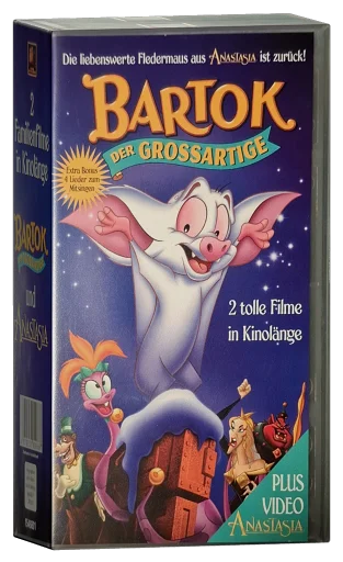Bartok der Großartige und Anastasia VHS cover