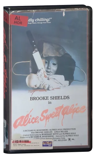 Alice, Sweet Alice VHS, G2 Pictures