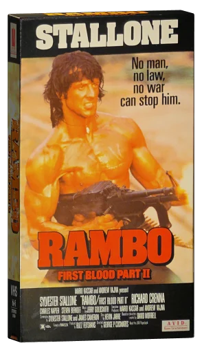 Rambo: First Blood Part II VHS, Avid Home Entertainment