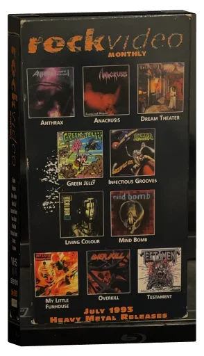 RockVideo Monthly: July 1993 Heavy Metal Releases VHS cover
