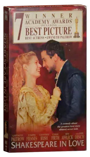 Shakespeare in Love VHS, Miramax Home Entertainment