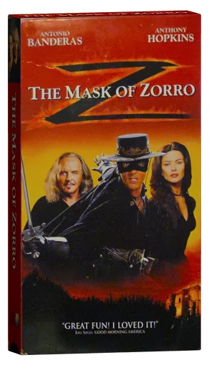 The Mask of Zorro VHS, Columbia TriStar Home Video