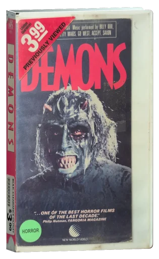 Demons VHS, New World Video