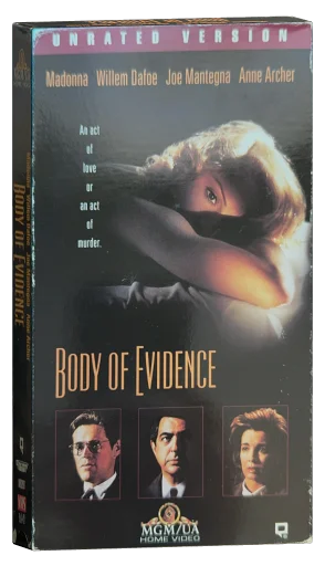 Body of Evidence VHS, MGM/UA Home Video