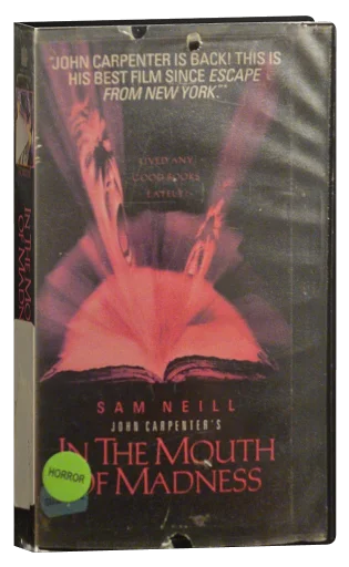 In the Mouth of Madness VHS, New Line Home Video