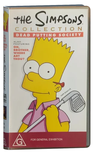 The Simpsons Dead Putting Society VHS cover