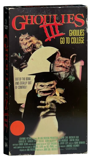 Ghoulies III: Ghoulies Go to College VHS, Vestron Video
