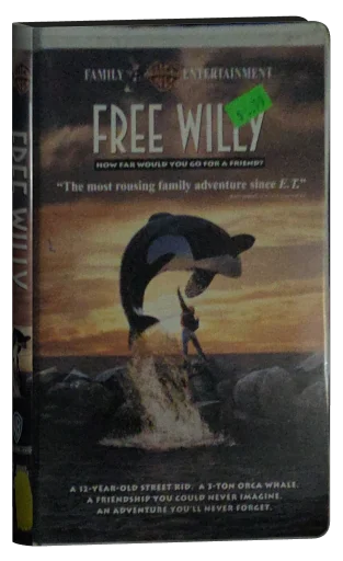 Free Willy VHS, Warner Home Video