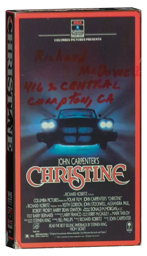 Christine VHS, RCA/Columbia Pictures Home Video