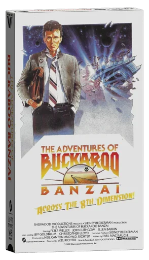 The Adventures of Buckaroo Banzai Across the 8th Dimension VHS, Vestron Video