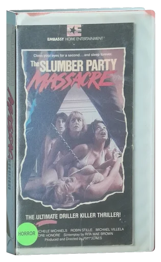The Slumber Party Massacre VHS, Embassy Home Entertainment