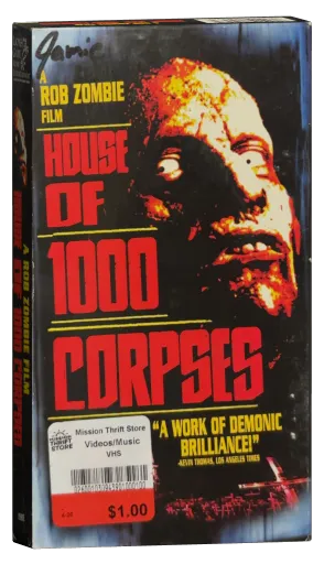 House of 1000 Corpses VHS, Lions Gate Home Entertainment