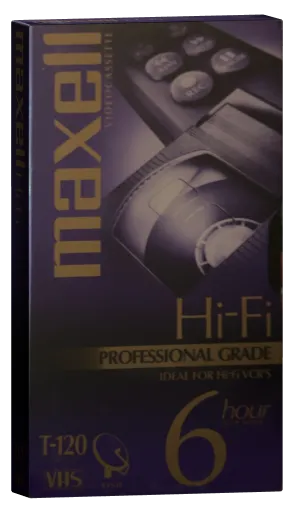 Maxell T-120 6 hour VHS cover