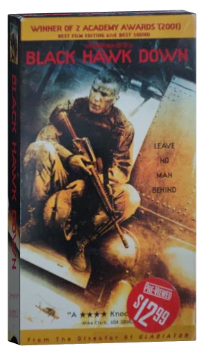 Black Hawk Down VHS, Columbia Pictures