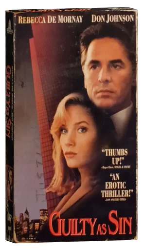 Guilty as Sin VHS, Hollywood Pictures Home Video