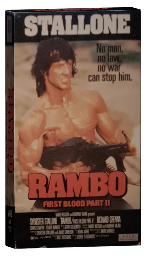 Rambo: First Blood Part II VHS, Avid Home Entertainment