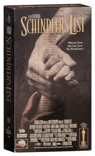 Schindler's List VHS, MCA Universal Home Video