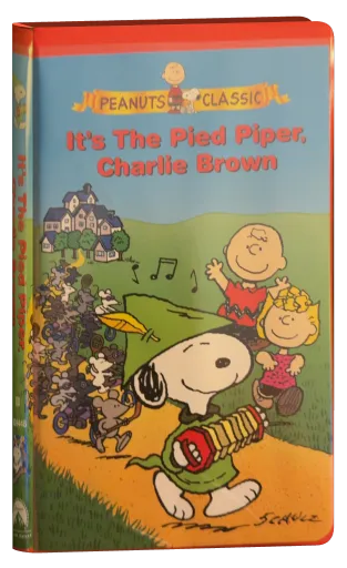 It's the Pied Piper, Charlie Brown VHS cover
