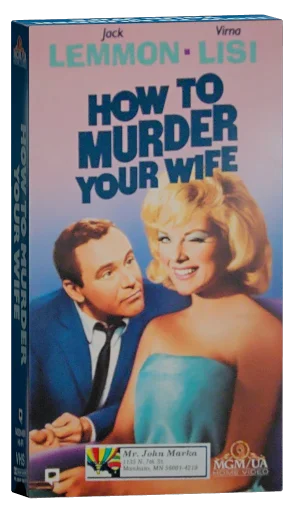 How to Murder Your Wife VHS cover