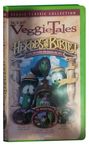 VeggieTales: Heroes of the Bible: Lions Shepherds and Queens (Oh My!) VHS cover