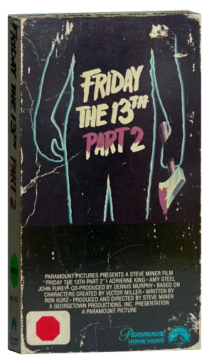 Friday the 13th Part 2 VHS, Paramount Home Video
