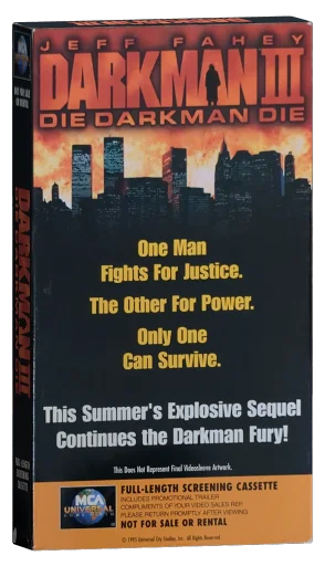 Darkman III: Die Darkman Die VHS, MCA Universal Home Video