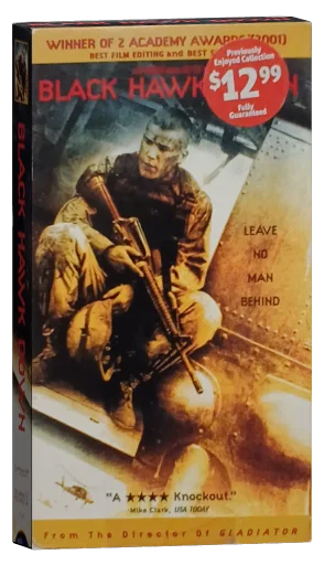 Black Hawk Down VHS, RCA/Columbia Pictures Home Video