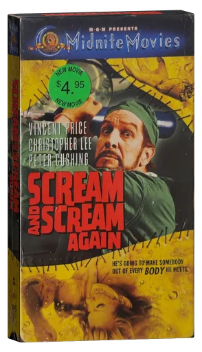 Scream and Scream Again VHS, MGM Home Entertainment
