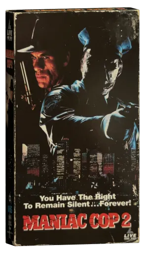 Maniac Cop 2 VHS, LIVE Home Video